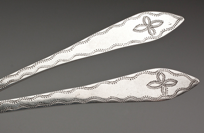 Cape Silver Lemoen Lepel and Konfyt Fork (Orange Spoon and Preserve Fork) - Pair, Johannes Combrink